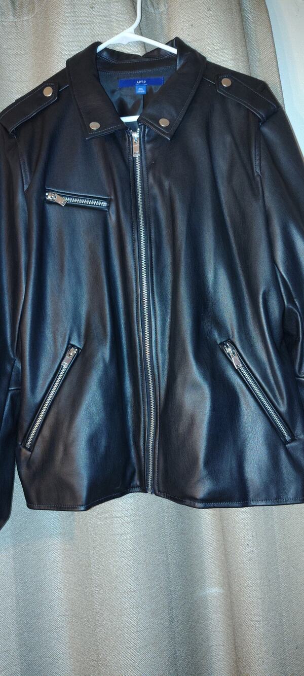 Apt. 9 Women's Faux Leather Motorcycle Jacket Black XXL
